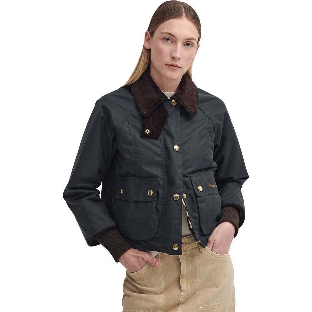 Bn17. Cropped Barbour Wax Jacket - Women's